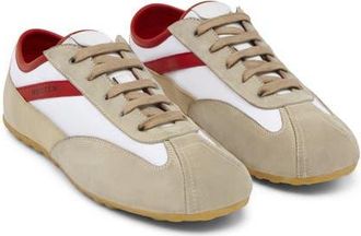 Alexander McQueen Boxe Low Top Sneaker in White/Red/Beige at Nordstrom, Size 10.5Us