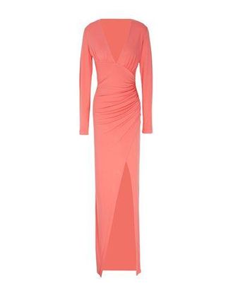 8 by YOOX JERSEY DEEP V-NECK FRONT SLIT MAXI DRESS