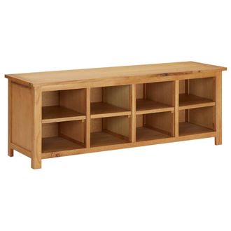 vidaXL Mueble Zapatero De Madera Maciza De Roble 114x37x45 Cm Vidaxl