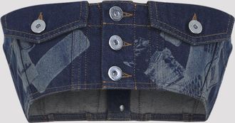Jean Paul Gaultier Denim Bra Top