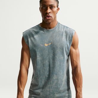 Nike Mens Sleeveless Training T-Shirt in Grey | IH1975-382