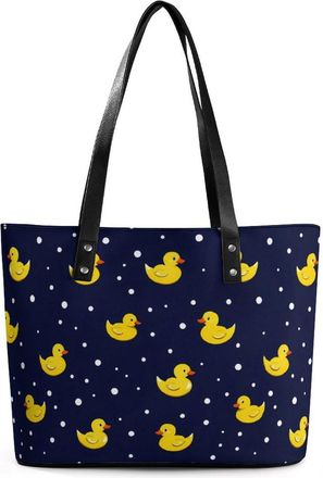 Generic Yellow Rubber Duck Tote Bags for Women Cute Shoulder Purses Handbags