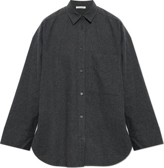By Malene Birger Derris Shirt - Dames - Overhemden - Grijs - M - Katoen - Overhemden