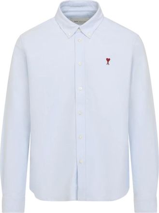 Ami Classic Adc Shirt - Heren - Casual Overhemden - Blauw - S - Katoen - Overhemden