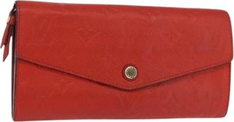 Louis Vuitton Pre-owned Wallets, female, Orange, Size: ONE SIZE Pre-owned Leather Wallet