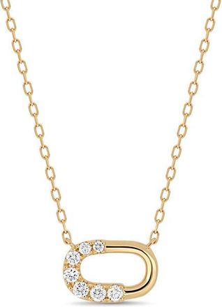 Bony Levy 18K Gold Varda Diamond Link Pendant Necklace in 18K Yellow Gold/diamond at Nordstrom, Size 18