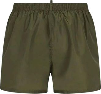 Dsquared2 Badmode, Heren, Groen, M, Polyester, Logo Drawstring Zwemshorts