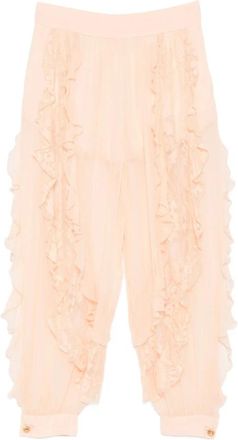Zimmermann Rebellion Splice Harem Pant - Dames - Wijde Broeken - Roze - M - Katoen - Broeken