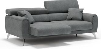 Divani.Store Sof&aacute; con asientos deslizantes impermeable 169 cm gris