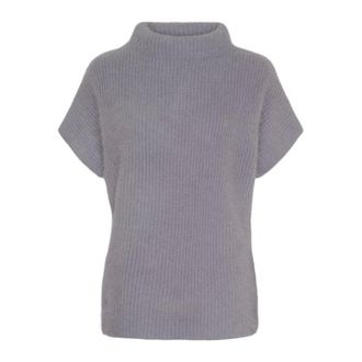BTF-CPH Btfcph - Turtleneck Trui met Korte Mouwen - Dames - Truien - Grijs - Maat: XL Wol