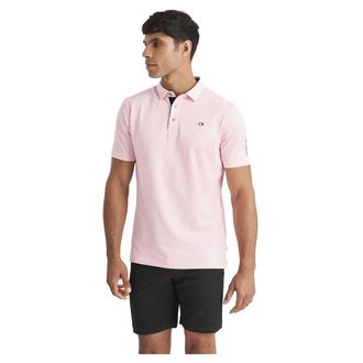 Calvin Klein Mens Campus Coastal Polo Shirt - Baby Pink - XXXXXL