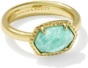 Kendra Scott Daphne Frame Amazonite Ring in Gold Teal Amazonite at Nordstrom, Size 7