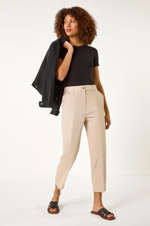 Roman Cotton Stretch Cropped Trouser