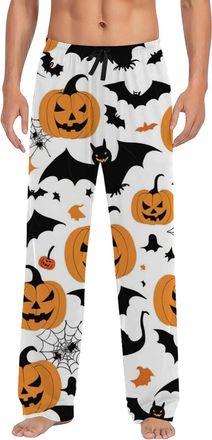 Generic 2025 Halloween Mens Pajama Pants Sleepwear Pajama Bottoms with Pockets, S M L XL XXL Timber Creek by Mens Pants (White, L)