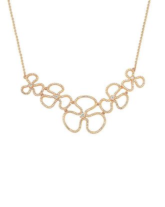 Suzy Levian Suzy Levian Rose Gold Vermeil Cz Necklace