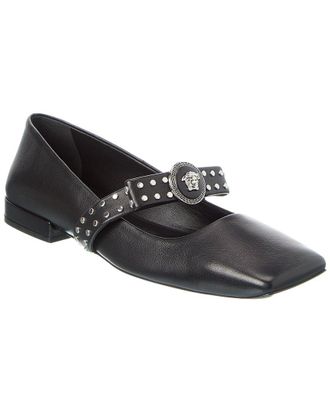Versace Leather Ballerina Flat
