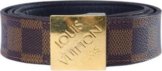 Louis Vuitton Pre-owned Canvas Belt - Dames - Vintage Accessoires - Bruin - ONE Size - Leer - Vintage