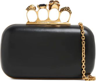 Alexander McQueen Knuckle clutch - Zwart