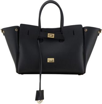 Balenciaga Zwarte Kalfsleer Bos Taurus Schoudertas