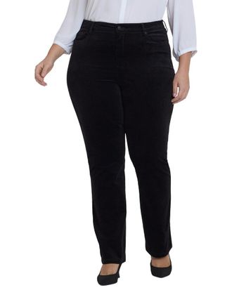 NYDJ Plus Marilyn Black Straight Leg Jean