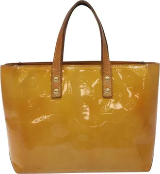 Louis Vuitton Reade Beige Patent Leather Handbag (Pre-Owned)
