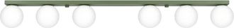 Sollux Lighting Plafone verde oliva acero/vidrio alt. 14.5 cm