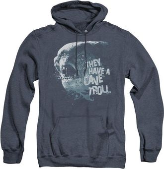 Gildan Lord Of The Rings Cave Troll Adult Heather Hoodie / Hooded Sweatshirt