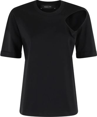 Federica Tosi T-shirt in jersey con dettaglio cut-out - Nero
