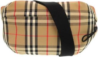 Burberry Pre-owned Belt Bags, female, Beige, Size: ONE SIZE Pre-owned Cotton Crossbody Bag