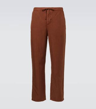 Frescobol Carioca Mendes herringbone straight pants