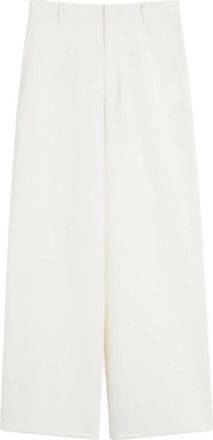 Max Mara Wide Trousers, female, White, Size: M Merlot Trousers