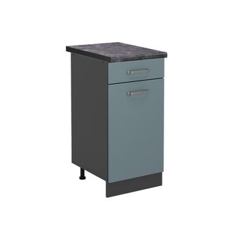 Vicco Mueble Bajo De Cocina R-line, Gris Azulado, 40 Cm, Et Antracita