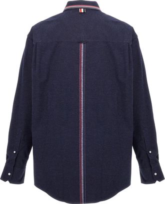 Thom Browne Knit Collar RWB Shirt - Navy