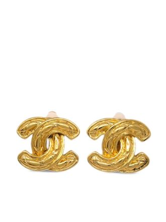 Chanel Orecchini CC con placcatura oro 1990-2000