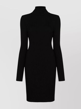 Wolford short ribbed dress knee-length long sleeves turtleneck