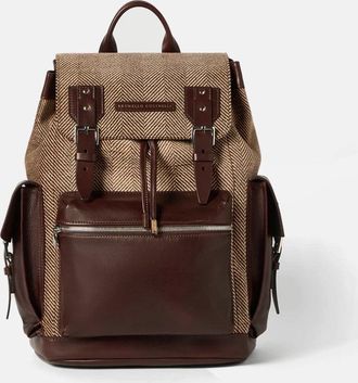 Brunello Cucinelli LEATHER BACKPACK Size: OS, colour: BROWN