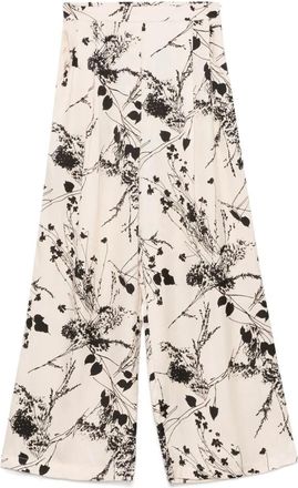 Semicouture Edwina Palazzo Broek - Dames - Wijde Broeken - Beige - M - Broeken
