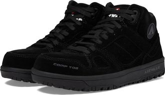 Airwalk Womens Airwalk Mongo Mid AW6360 Black Suede EH Comp Toe Work Boots UWU124