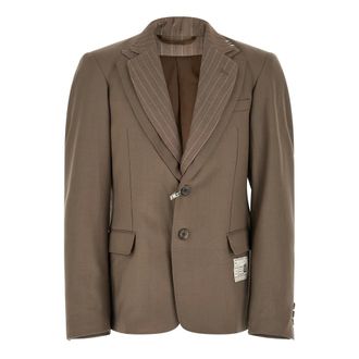 Miharayasuhiro W Layered Blazer - male - MIHARA YASUHIRO - Blazers - Beige - S - Suits