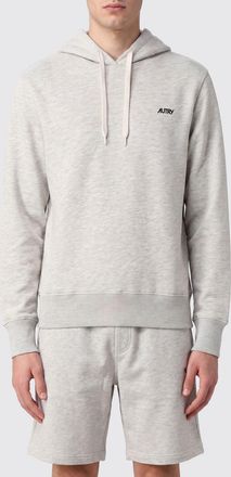 Autry Felpa con cappuccio in cotone con logo a contrasto e coulisse