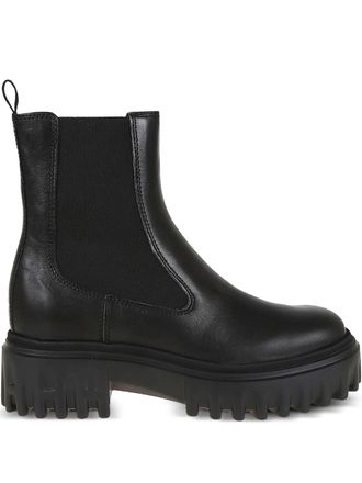 Hogan Black Ankle Boots With Chunky Sole