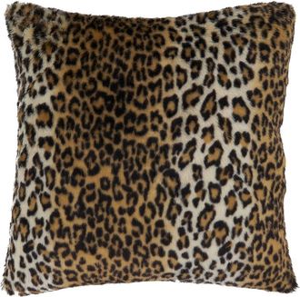 Saro Lifestyle Cheetah Print Fluffy Pillow
