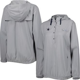 Columbia Womens Columbia Gray Dallas Cowboys Tamiami Omni-Shade Pullover Hoodie at Nordstrom, Size Medium