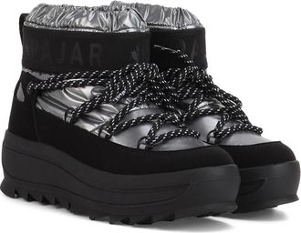 Pajar Galaxy Mini Waterproof Platform Ankle Bootie in Silver - Ice at Nordstrom, Size 8.5