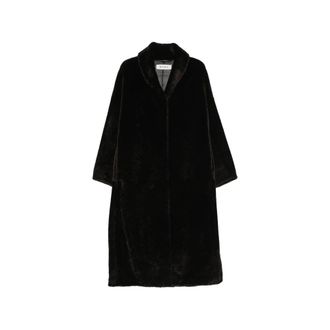 R&oacute;he Shearling Shawl-collar Coat