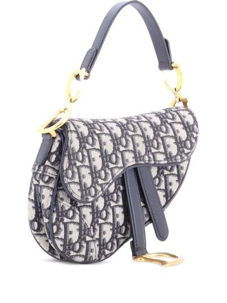 Dior Saddle Handbag Oblique Canvas Mini shoulder bag - Blue