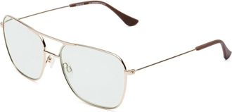 CADDIS Hooper Blue Block Lens Readers Glasses - 3 In Gold