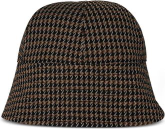 Rosetta Getty houndstooth bucket hat - women - Viscose/Polyamide/Elastane - One Size - Black