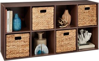Best Choice Products 8-Cube Bookshelf, 11in Display Storage System, Organizer w/ Removable Back Panels