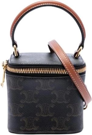 Celine Pre-owned Mini Vanity Case - Dames - Vintage Mini Tas - Bruin - ONE Size - Leer - Vintage
